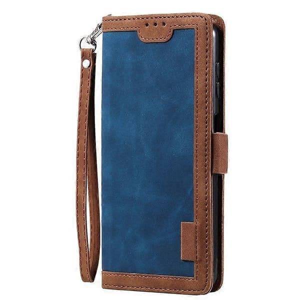 för Samsung Galaxy A36 5G Plånboksfodral Stativ Läder Telefonfodral - Perfet Blue