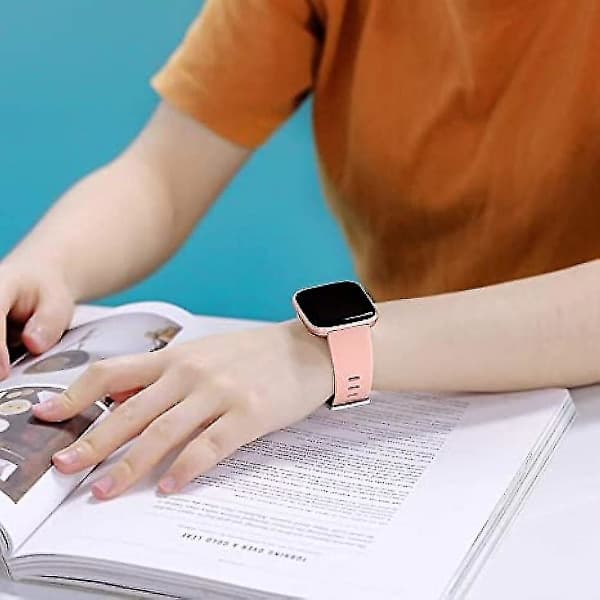 Fitbit Versa 2 / Versa / Versa Lite Sportband - 3-pack mjuka justerbara klassiska silikonband för kvinnor och män (Small) - Ingen tracker ingår