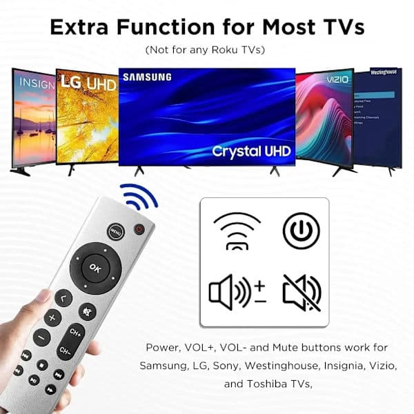 Fjernkontroll passer til Apple TV 4K/ Gen 1 2 3 4/ HD A2843 A273 Sølv