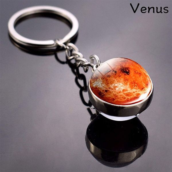 Solsystem Planet Nøglering Tilbehør Vedhæng Glød i Mørke Venus