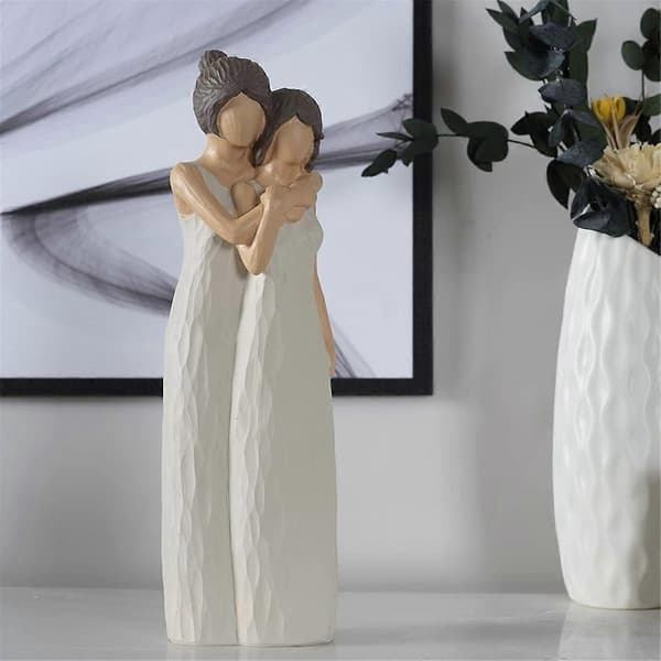 Mor och Dotter Figurer, Mor Dotter Kramande Figurin Statyer, Mor Dotter Gåvor, Hem Sovrumsinredning