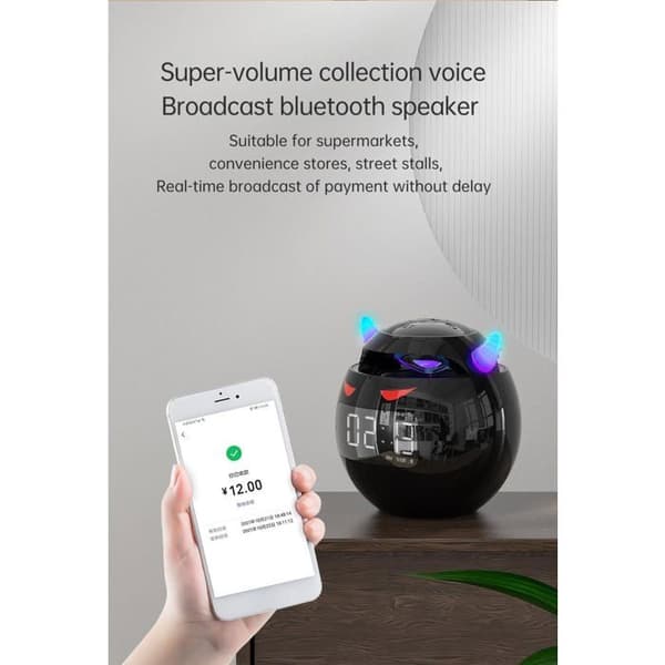 G9 Black Little Devil Bluetooth-højttaleren har vækkeur og kunstig intelligens; den