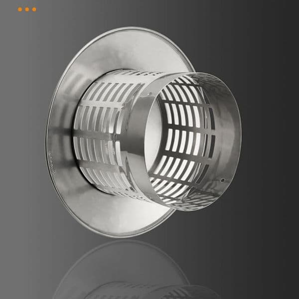 Ventilasjonshette med deksel 75mm