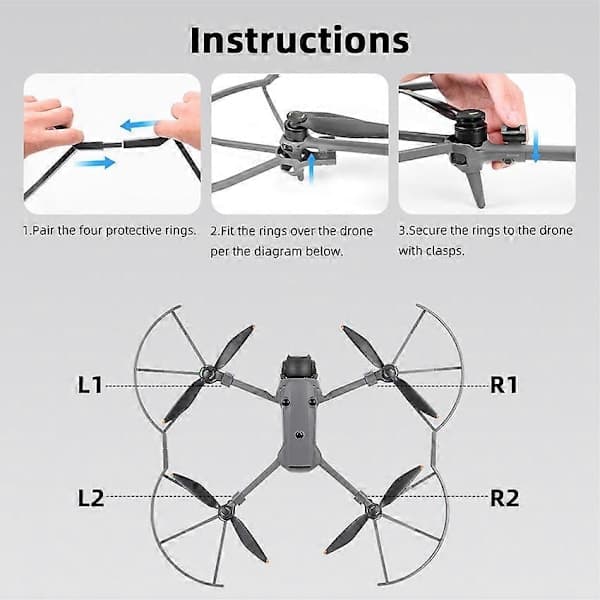För DJI MAVIC 4 PRO Drönarpaddelskydd Propellerskydd Kollisionsskydd