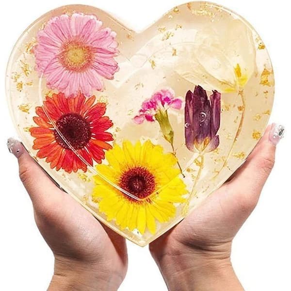 Silikonform - Stor hjerteformet form - 20,3 x 21,1 cm - Fleksibel - Rivesterk