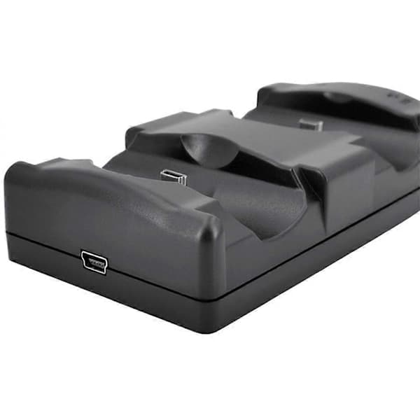 Playstation 3 Controller Opladningsstation Dock 2 i 1 med LED-indikator kompatibel med Playstation PS3/Move Controller A224[HK]