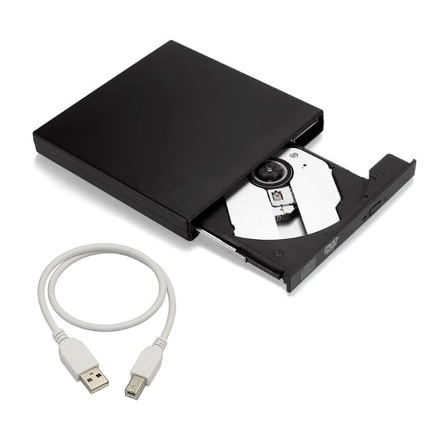 Ekstern DVD/CD-brænder USB 2.0 Slim til computer sort