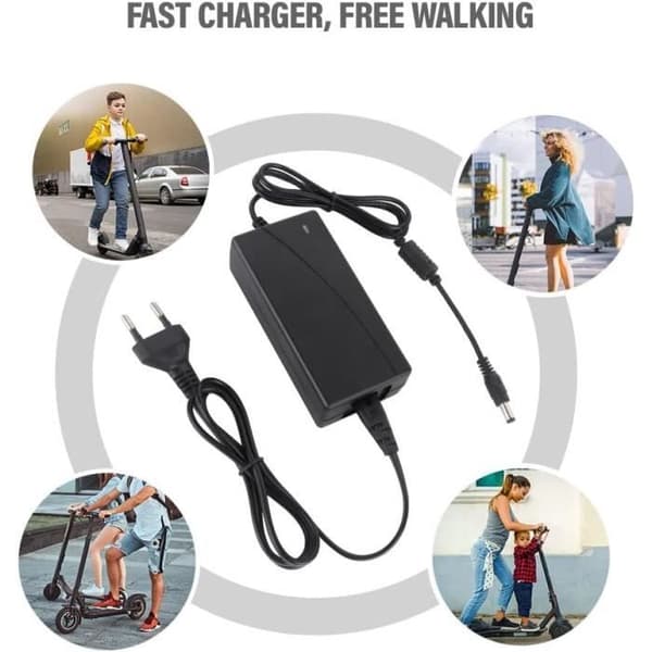 42V 2A El-scooteroplader, 36V Lithium El-cykel Batterioplader, Universal Adapter DC5.5 * 2.1MM