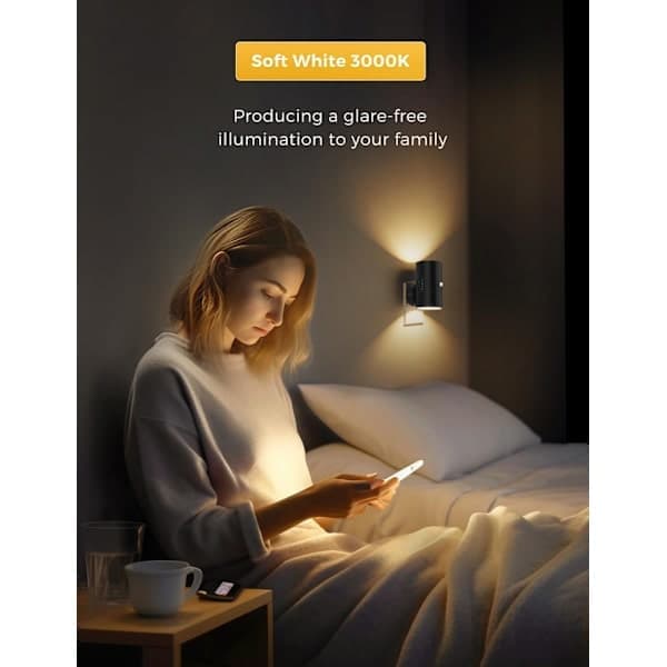 LED Rörelsesensor Nattlampa 2-pack, Dimbar Plug-in Vägglampa Varmvit för Sovrum Hall white 2PCS