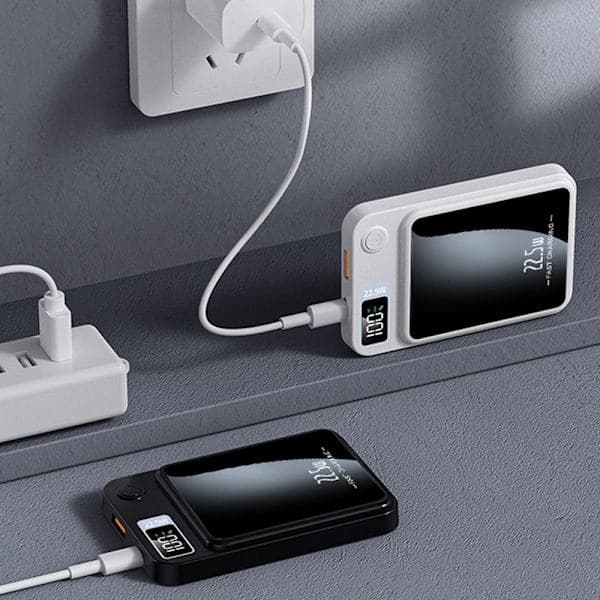 Trådlös Powerbank Extern Extra Batteripack black