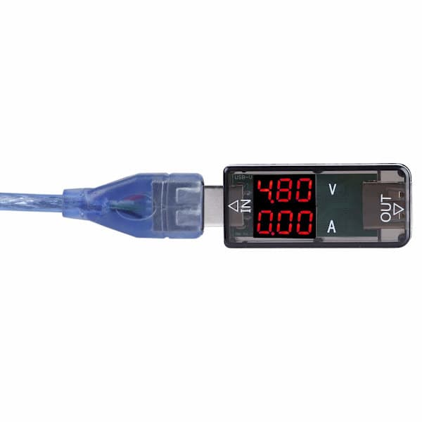 USB-tester, fargedisplay, voltmeter, amperemeter, strømmåleinstrument, multimeter, lader, USB-tester