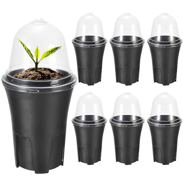 6 stk. plastpotter for såing, for sukkulenter, stiklinger, omplanting, blomster, planter, grønnsaksbeholdere