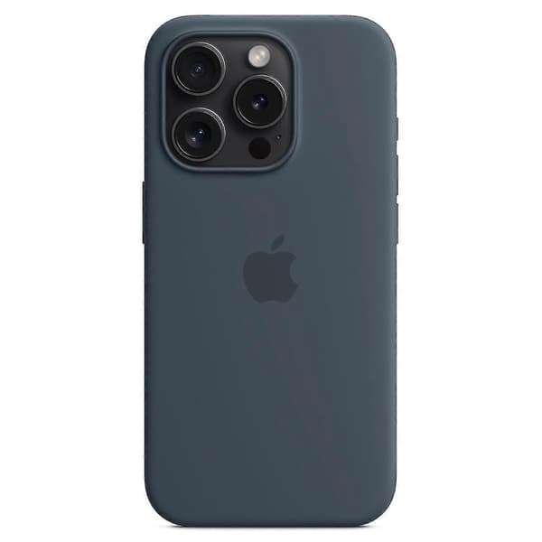Silikoneetui til iPhone 15 Pro, MagSafe-kompatibelt - TOP Dark blue iPhone 15 Pro