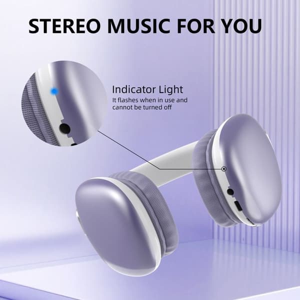 Sølv trådløse Bluetooth-øretelefoner, lette sportshodetelefoner, egnet for løping.
