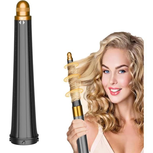 Langt hårkrøllerfeste for Dyson HS01 HS05, 20-36mm, Ny konisk design, krølltønner, (gull)