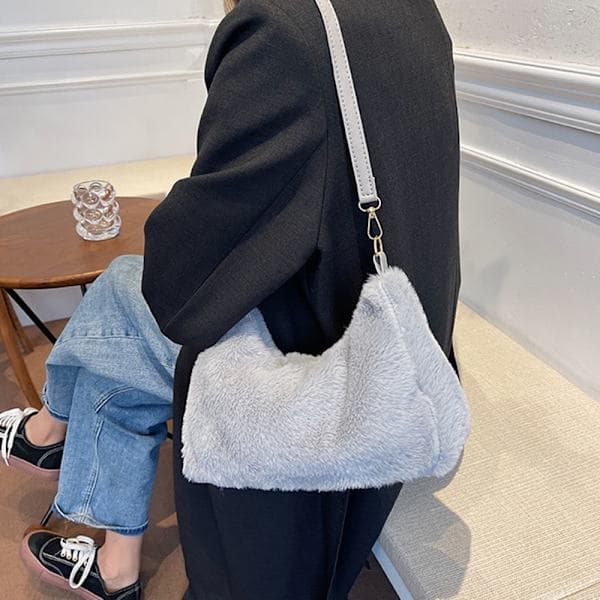 Mode skuldertasker til kvinder damer armtasker grey
