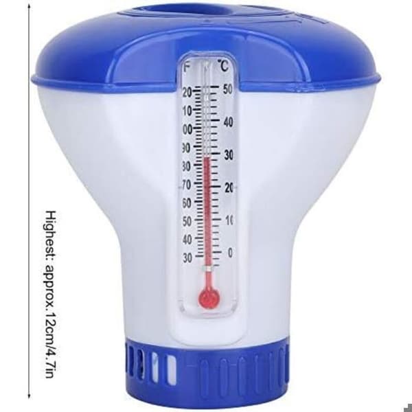 12,7 cm flydende klordispenser, klortabletdispenser, justerbar kemisk flyder til indendørs swimmingpools