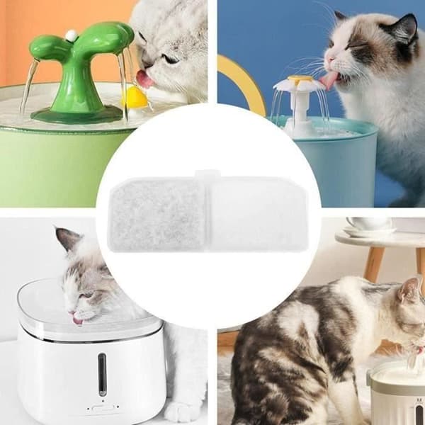 Automatiske kjæledyrfontenefiltre, erstatningsvanndispenser, kjæledyrvanndispenser, 10 stk.