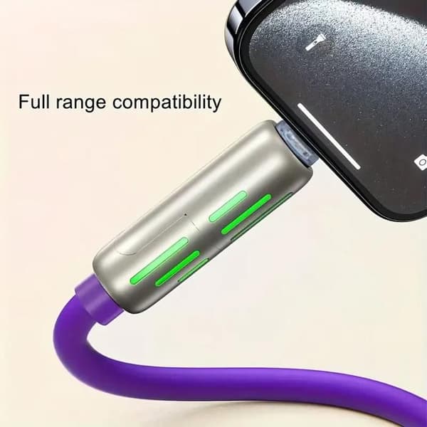 4-i-1 USB-C-kabel med superhurtig PD-opladning og datasynkronisering, silikonemateriale, velegnet til iPhone