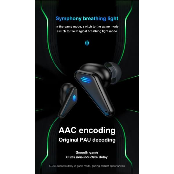 K55 trådløst Bluetooth gaming-headset, enkelt- og dobbeltøre, Bluetooth 5.0 TWS lav latens.