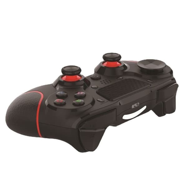 Gamepad Bluetooth PC Gamepad Sexaxlig somatosensorisk programmering med dubbel vibration P913 - Svart och vit