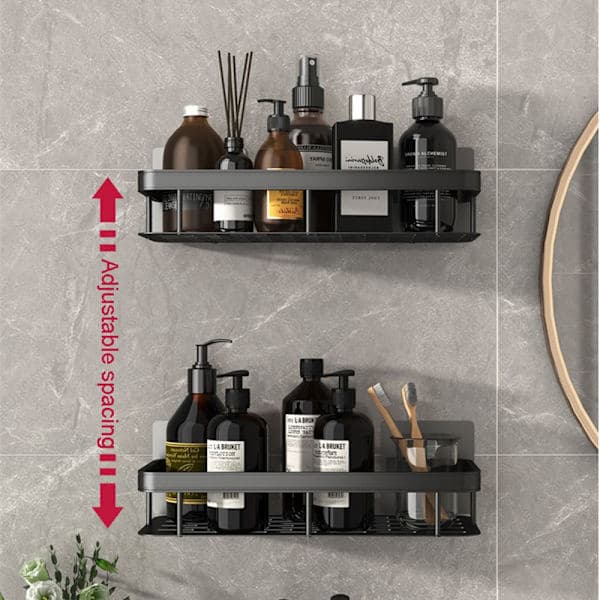 Hjørne brusehylder badekar organisationshylde black triangle 1pc