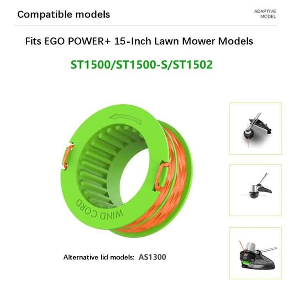 Klippesæt til EGO power + AS1300 trimmer, erstatningssnellespoler til Ego 15 ST1500 ST1500-S 2p trimmer