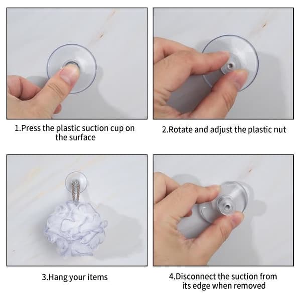 Sugkopp - 10-pack - Transparent PVC - 40 mm - M4/M5 gänga