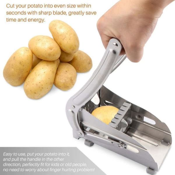 Herzberg Frityrkutter i rustfritt stål HG04166 - Skarpe kniver, rask kutting