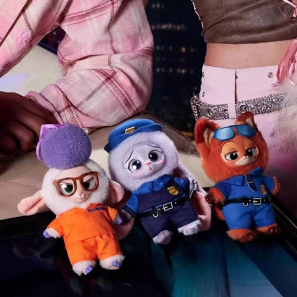Pehmonukke avaimenperä Zootopia Pehmolelu Kani Judy Kettu Nick Yllätyslaatikko A6