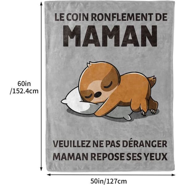 Fleecepledd/teppe - Julegave til mamma, bursdagsgaveidé til mamma, morsdagsgave til mamma (150 * 130 cm)