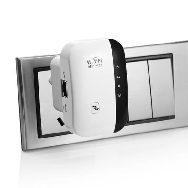 PLUG&SURF Universal WiFi Repeater (Alla abonnemang ingår) - Ökar WiFi-kvalitet och räckvidd, RJ45, 300 Mbps, S03E4