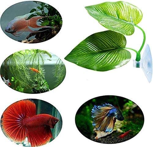 2 akvariedekorationer, tornhängmatta konstgjord tornväxt