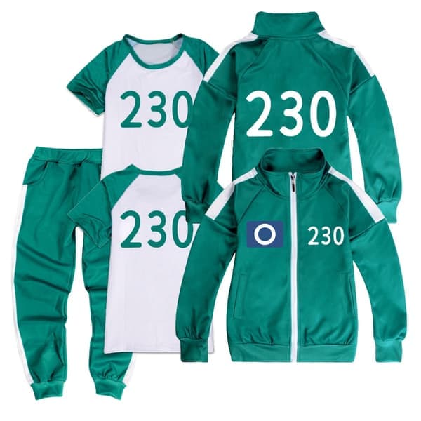 Squid Game, träningsoverall, komplett set 456 140