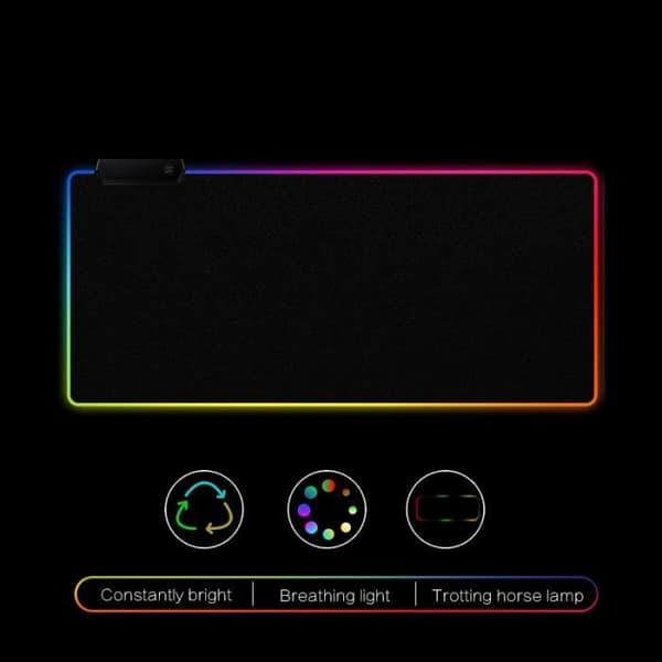 RGB LED Gaming Musematte - Modell - Ultra-glatt overflate - Sklisikker base