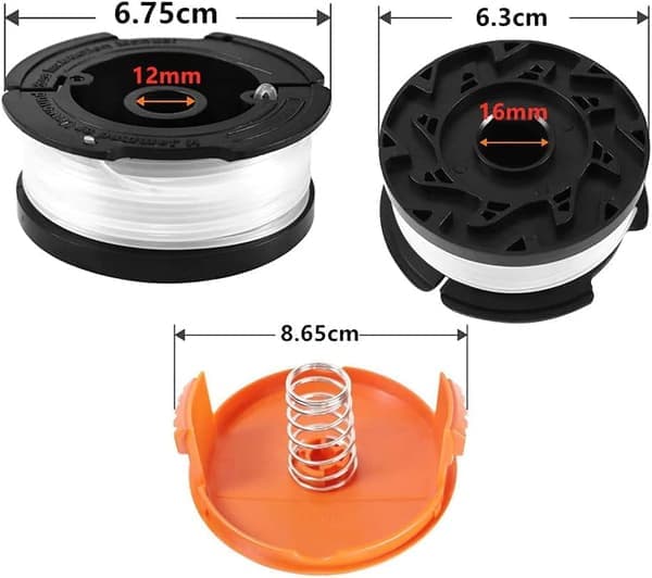 Trimmertrådspole for Black and Decker Trimmere, 8 Trimmertråder - Perfekt