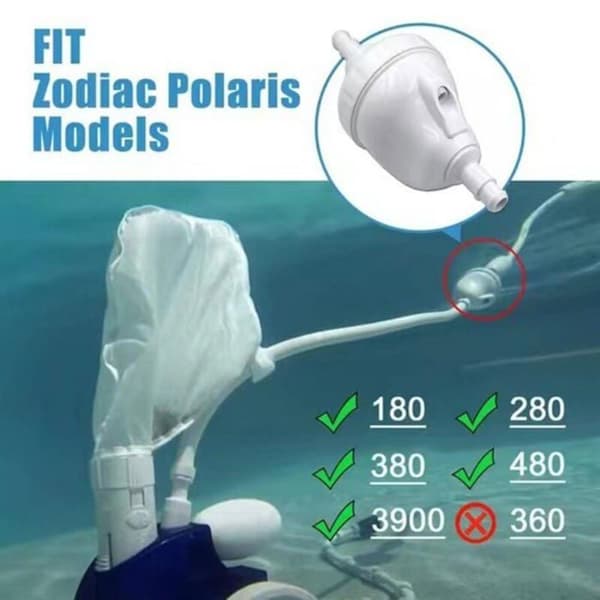 Poolrobot tillbehör - PZCC - G52 backventil - Anpassningsbar - Effektiv rengöring - Vit