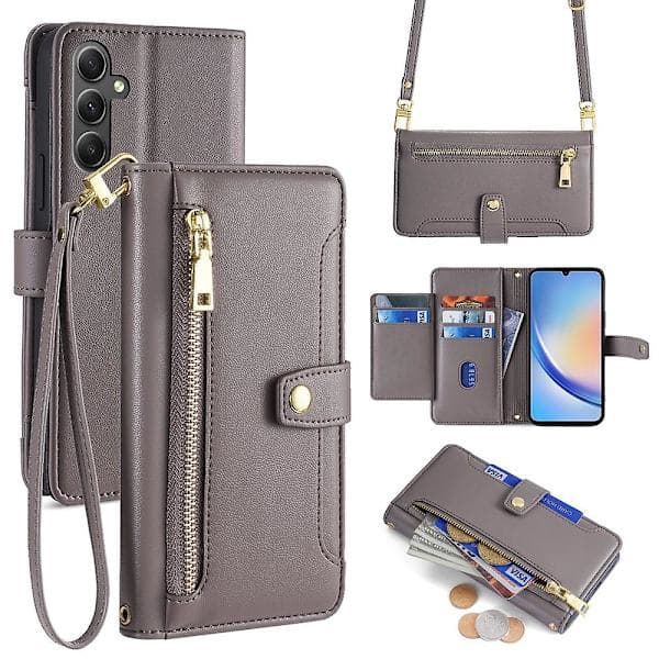 Lynlåspung etui til Samsung Galaxy A34 5G [DB] Grå Grey