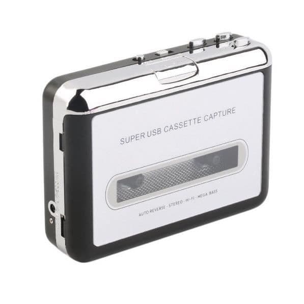 Kassettspiller - High-Tech Place - MP3-konverterer - Sølv - 3,5 mm lydutgang - Stereo