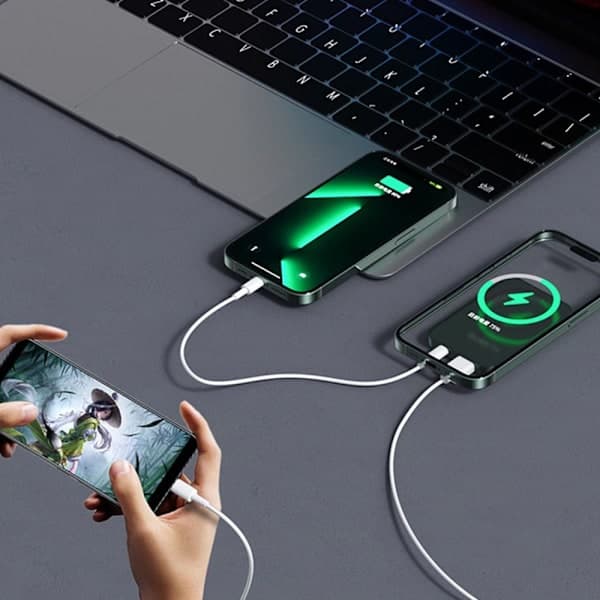 Trådlös Powerbank Extern Extra Batteripaket green