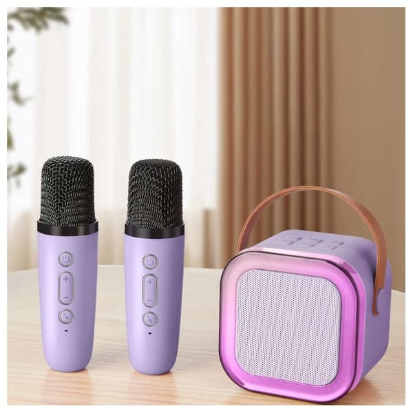 K12 premium Bluetooth-højttaleren i lys lilla (dobbelt mikrofon + højttaler) er perfekt til d