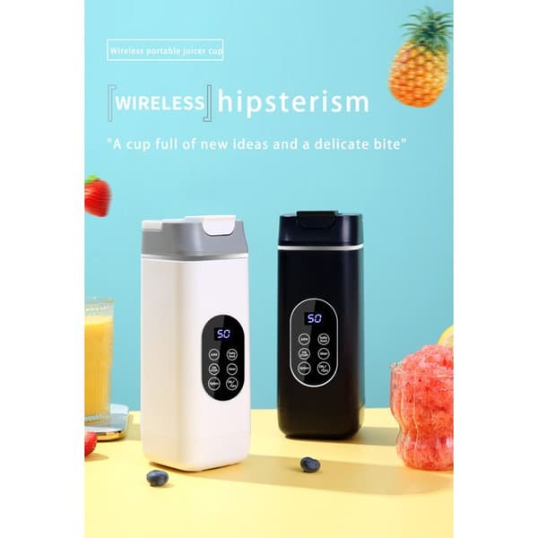 Den nye mini sorte 12-bladede juicer har en elektrisk blender og et bærbart design, hvilket gør den