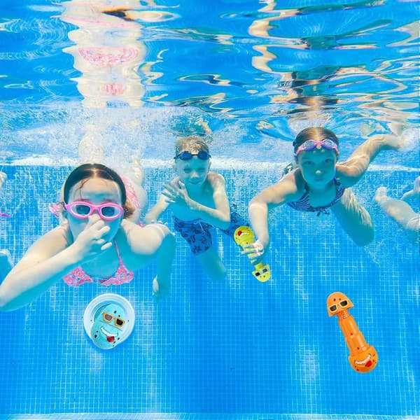 Dykleksaker Simbassängleksak Dykringar Dykpinnar Anka Dykleksaker för Undervattenträning Poolpartyn Barnspel Simleksaker