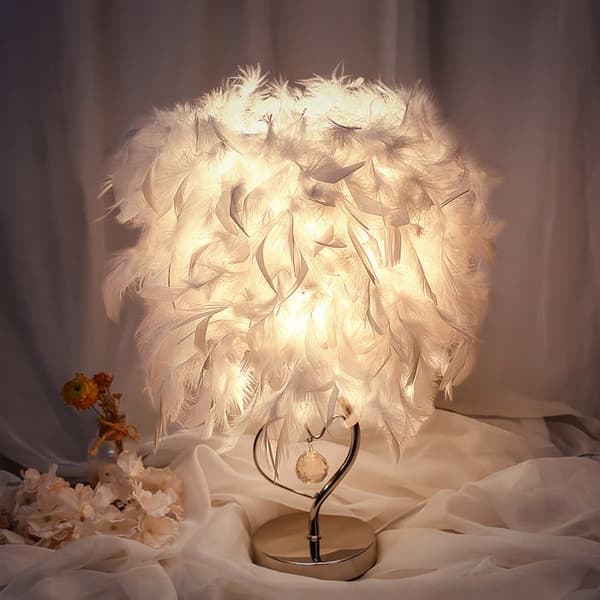 Bursdagsgave bordlampe med E27 LED nattbordslampe med kontrollknapper. Hjemmebelysning.