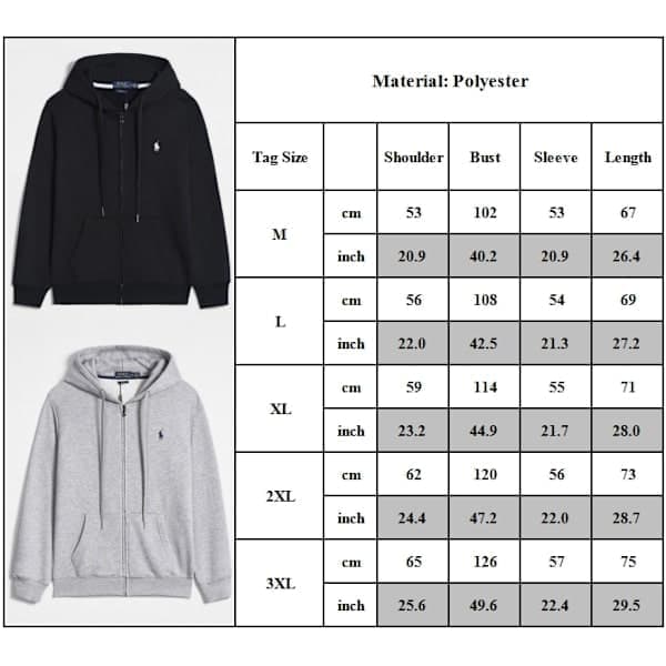 PoloRalph1auren Herre Lynlås Langærmet Afslappet Pullover Toppe Sweatshirt A XL A XL