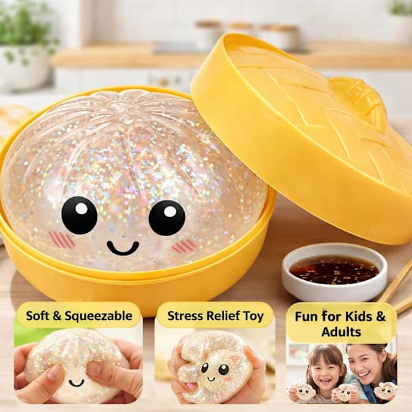 Kimalteleva Dumpling Squishy -lelu - Stressinlievitys Fidget Sensory Putty[ZHE] 3pcs-a