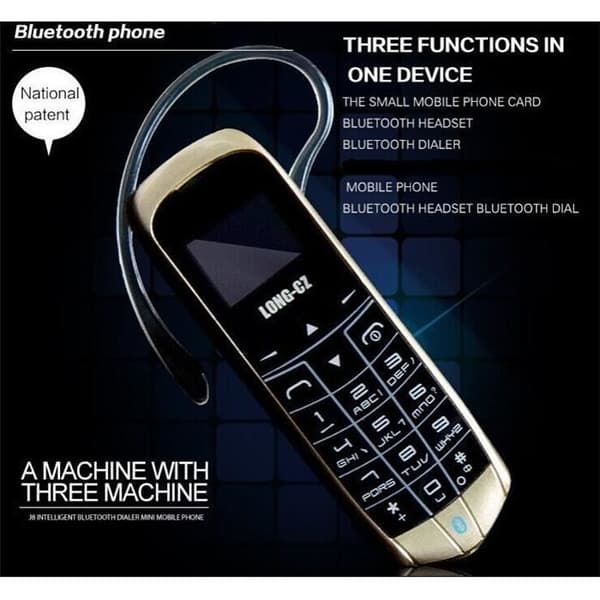 J8 Mini Telefon - Monoblok - Sort - GSM - 800 mAh - 0.66\" - Lav SAR