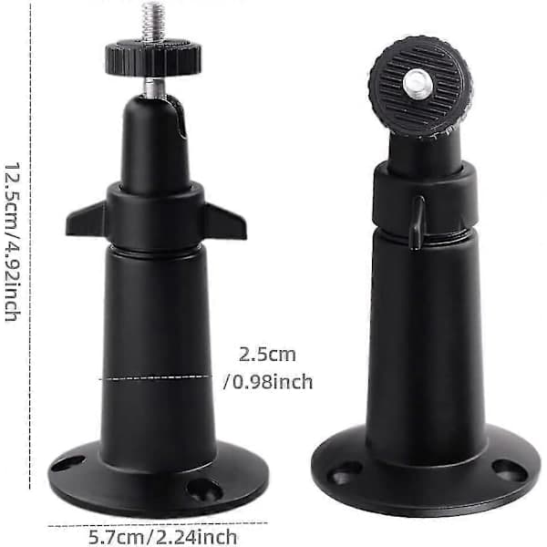 2-pack säkerhetskamera väggfäste, justerbart inomhus/utomhusfäste för Arlo Pro Arlo Pro 2 Arlo Ultra och andra kompatibla modeller Black