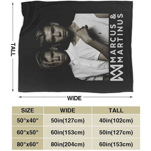 Superbløde Marcus & Martinus Komfortable Tæpper til Alle Årstider, Letvægts Varme Tæpper, Velegnet som Sofatæpper til Voksne og Børn 80x60in 200x150cm