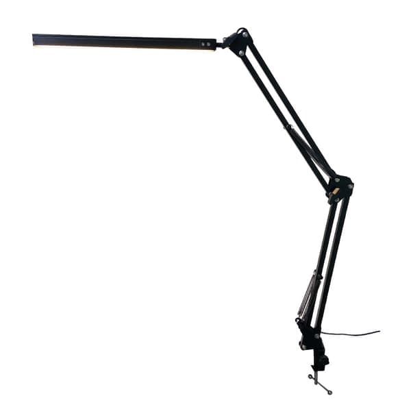 INF LED Skrivebordslampe med Justerbar Svingarm Svart